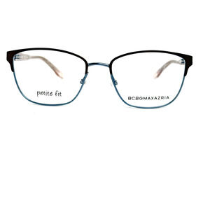 BCBG MAXAZRIA Hilda Brown Blue Square Eyeglasses Frames 50-16 130 H20594‎